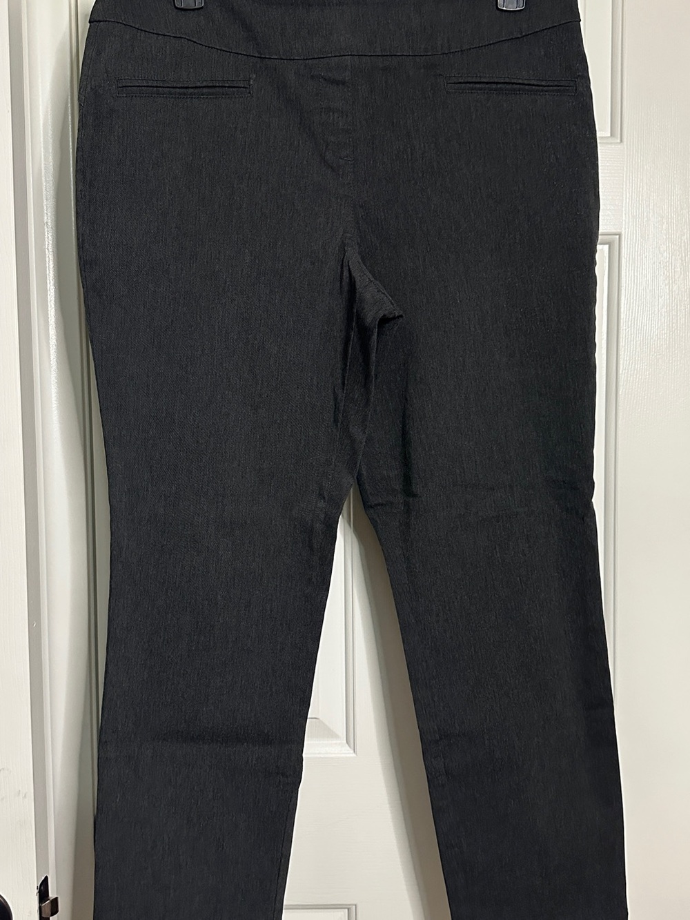 Westbound Women's Tummy Control Pull-On slacks in Gray